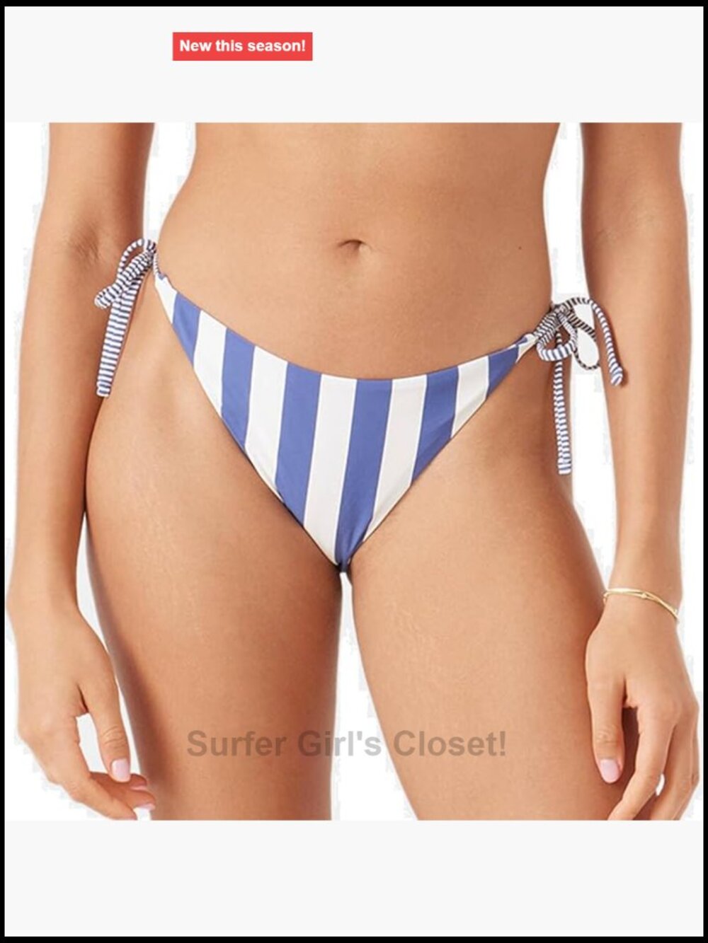 Reversible Tie Side Cheeky Bikini Bottom UPF 50+ Quick Dry Stretch - Picture 1 of 7